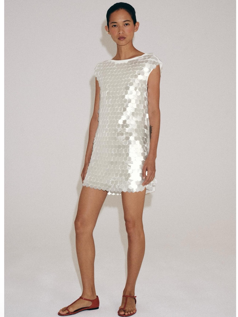 Zara ZW COLLECTION SEQUIN MINI DRESS - Picture 4 of 8